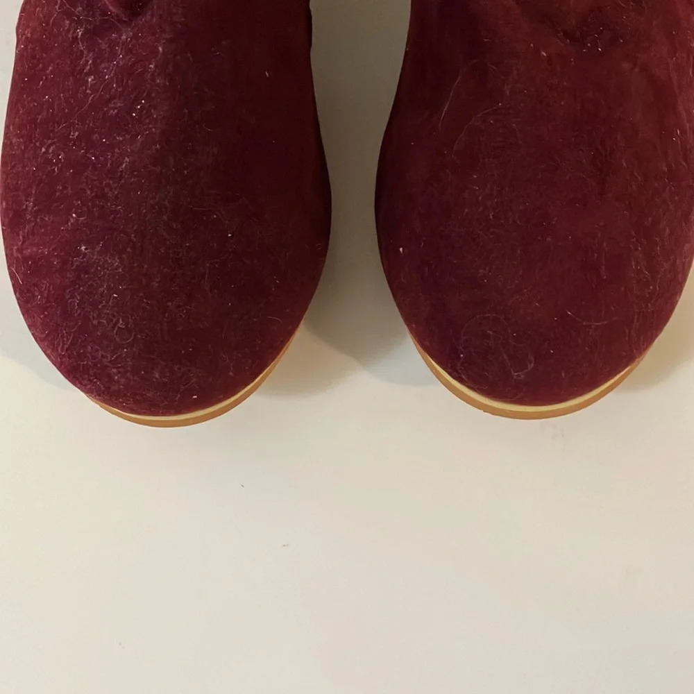 VERO CUOIO Italian Made Burgandy Suede Ankle Boots. Size 41 Excellent preowned - Picture 2 of 13